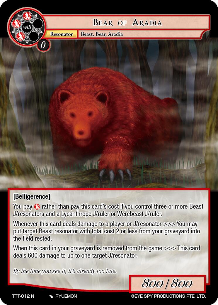 Bear of Aradia (TTT-012 N) [Thoth of the Trinity]