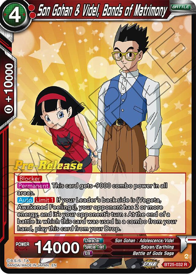 Son Gohan & Videl, Bonds of Matrimony (BT25-032) [Legend of the Dragon Balls Prerelease Promos]