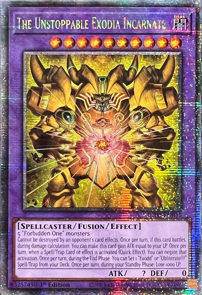 The Unstoppable Exodia Incarnate (Quarter Century Secret Rare) [INFO-EN033] Quarter Century Secret Rare