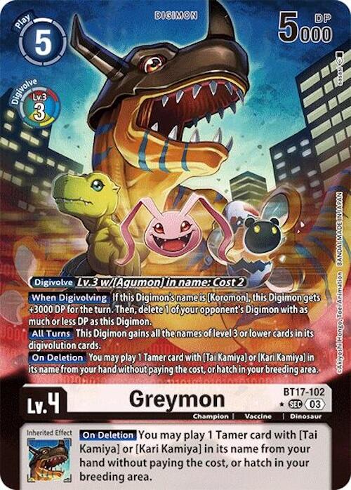 Greymon [BT17-102] (Alternate Art) [Secret Crisis]