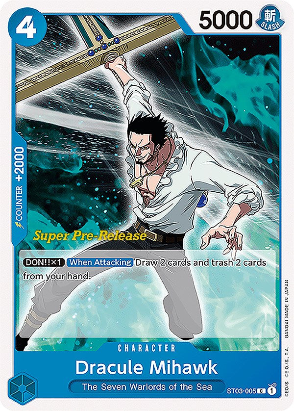 what first edition pokemon cards are worth Dracule Mihawk [Super Pre-Release Starter Deck: The Seven Warlords of