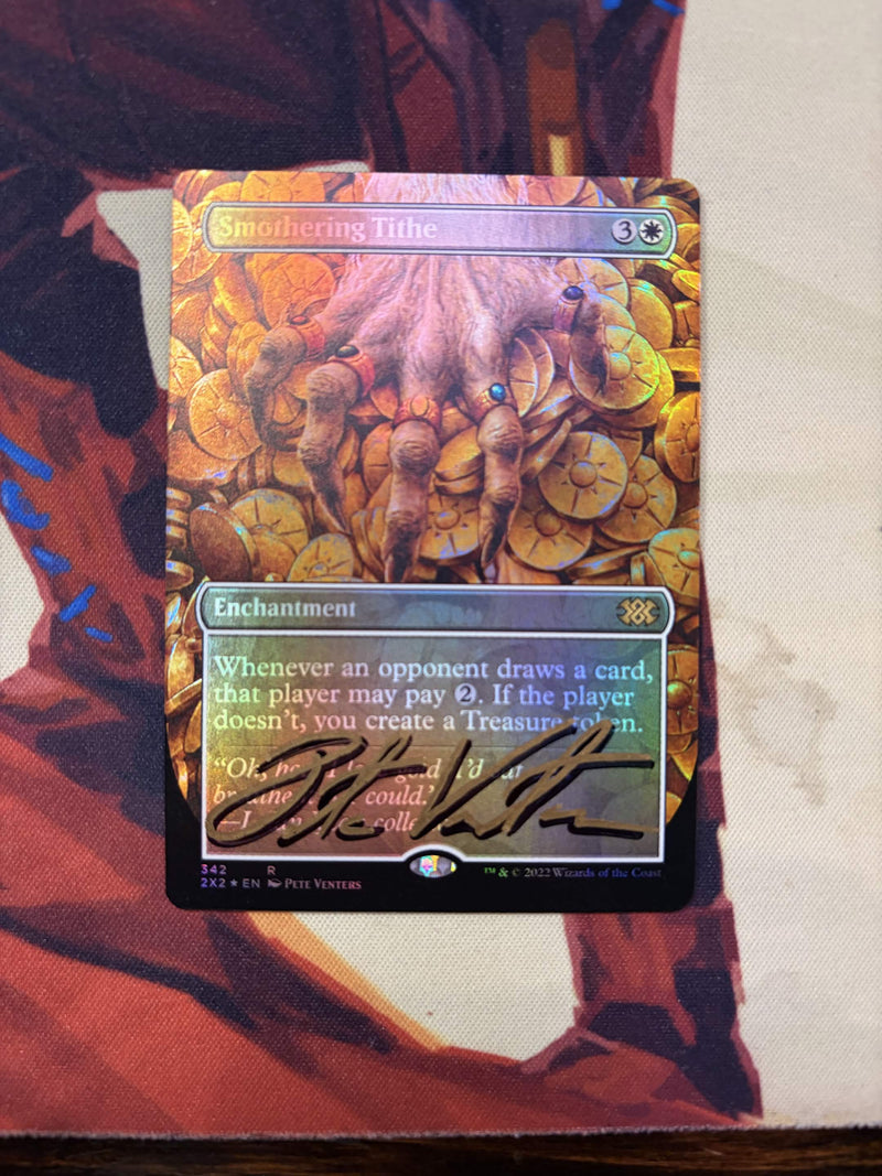 Smothering Tithe (Borderless) (Signed by Pete Venters) [Double Masters 2022]