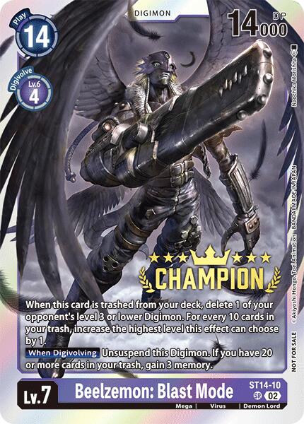 Beelzemon: Blast Mode [ST14-10] (Digimon 3-On-3 Champion) [Starter Deck: Beelzemon Advanced Deck Set]