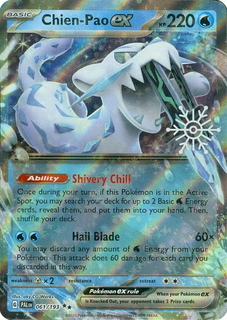 pokemon card chien pao Japanese Chien-Pao 048/187 sv8a Holo TCG Placeholder Image Provided Chien-Pao ex (061/193) (Holiday Calendar)