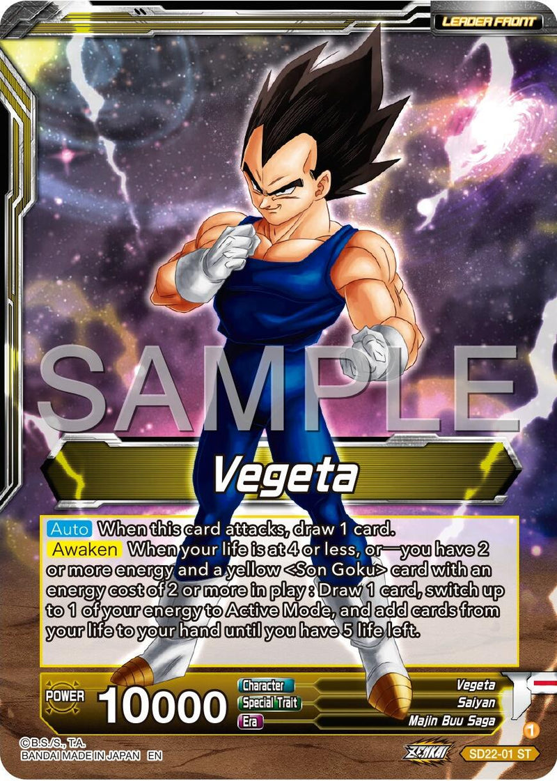 dragon ball super card game vegeta Vegeta // SS Vegeta, Fighting Instincts (SD22-01) [Premium Anniversary