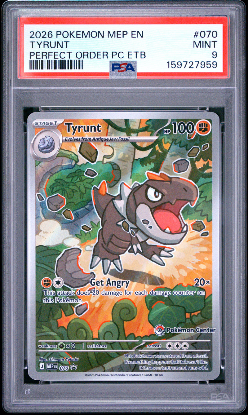 PSA MINT 9 Tyrunt (70) [Mep En-Me Black Star Promo] - 159727959
