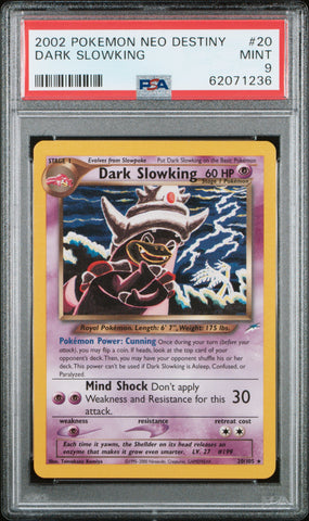 PSA MINT 9 Dark Slowking (20) [Neo Destiny] - 62071236