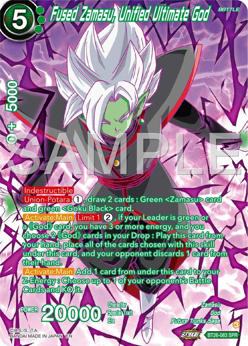 dragon ball super card game zamasu 2022 Dragon Ball Super Card Game Series 16 Realm Of The Gods Bt16-129 Fused Zamasu, Exterminating Force PSA 10 Graded Card