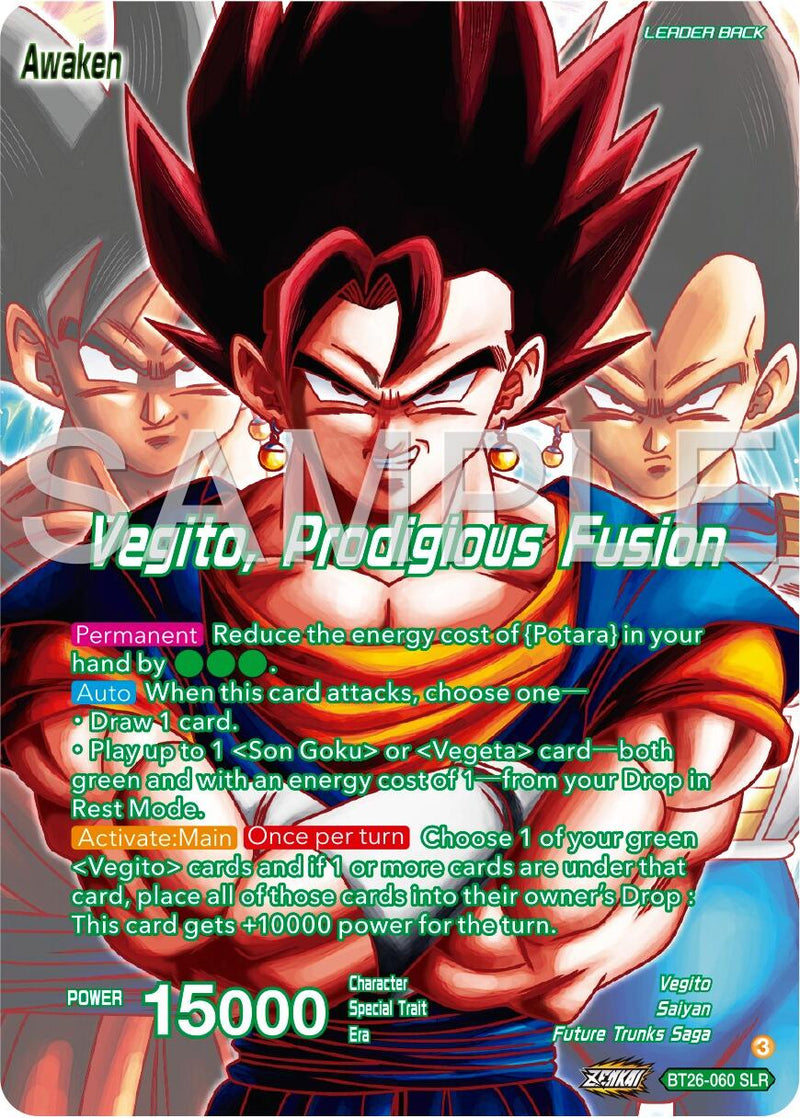 Son Goku & Vegeta // Vegito, Prodigious Fusion (Alternate Art) (BT26-0 Son Goku & Vegeta // Vegito, Prodigious Fusion (Alternate Art) (BT26-0
