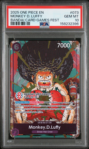 PSA GEM MT 10 Monkey D. Luffy [Promos] - 158232396