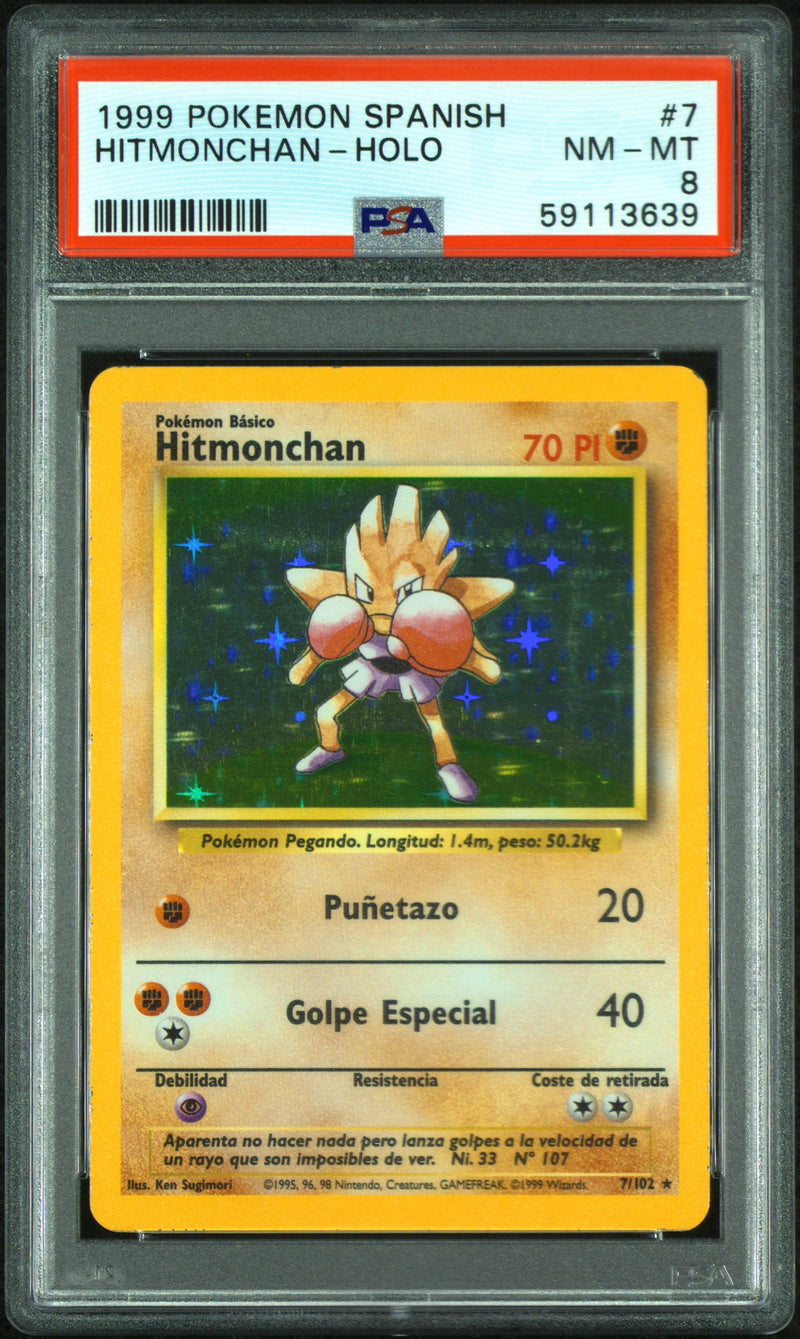 PSA NM-MT 8 Hitmonchan-Holo (7/102) [Spanish] - 59113639