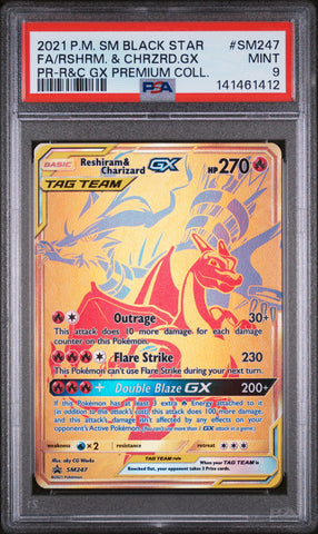 PSA MINT 9 Rshrm. & Chrzrd.Gx (SM247) [Sm Black Star Promo] - 141461412