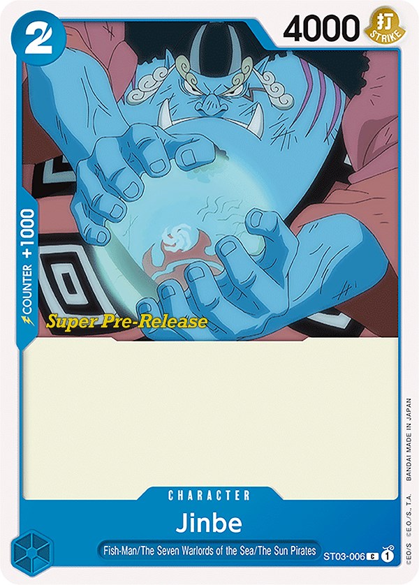 one piece card game jinbe P-063 Jinbe : Promo Pirate Foil English One Piece TCG Card : PRB02: One Piece Card The Best: Premium Booster Vol. 2