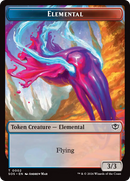 Elemental (0002) // Treasure Double-Sided Token [Secrets of Strixhaven Tokens]