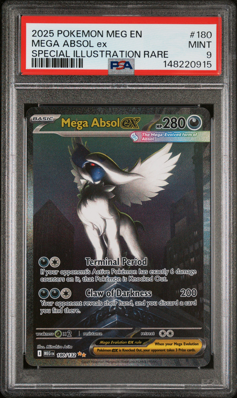 PSA MINT 9 Mega Absol Ex (180/132) [Meg En-Mega Evolution] - 148220915