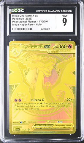 CGC 9 Mega Charizard X ex (130/094) [Phantasmal Flames] - 6145508015