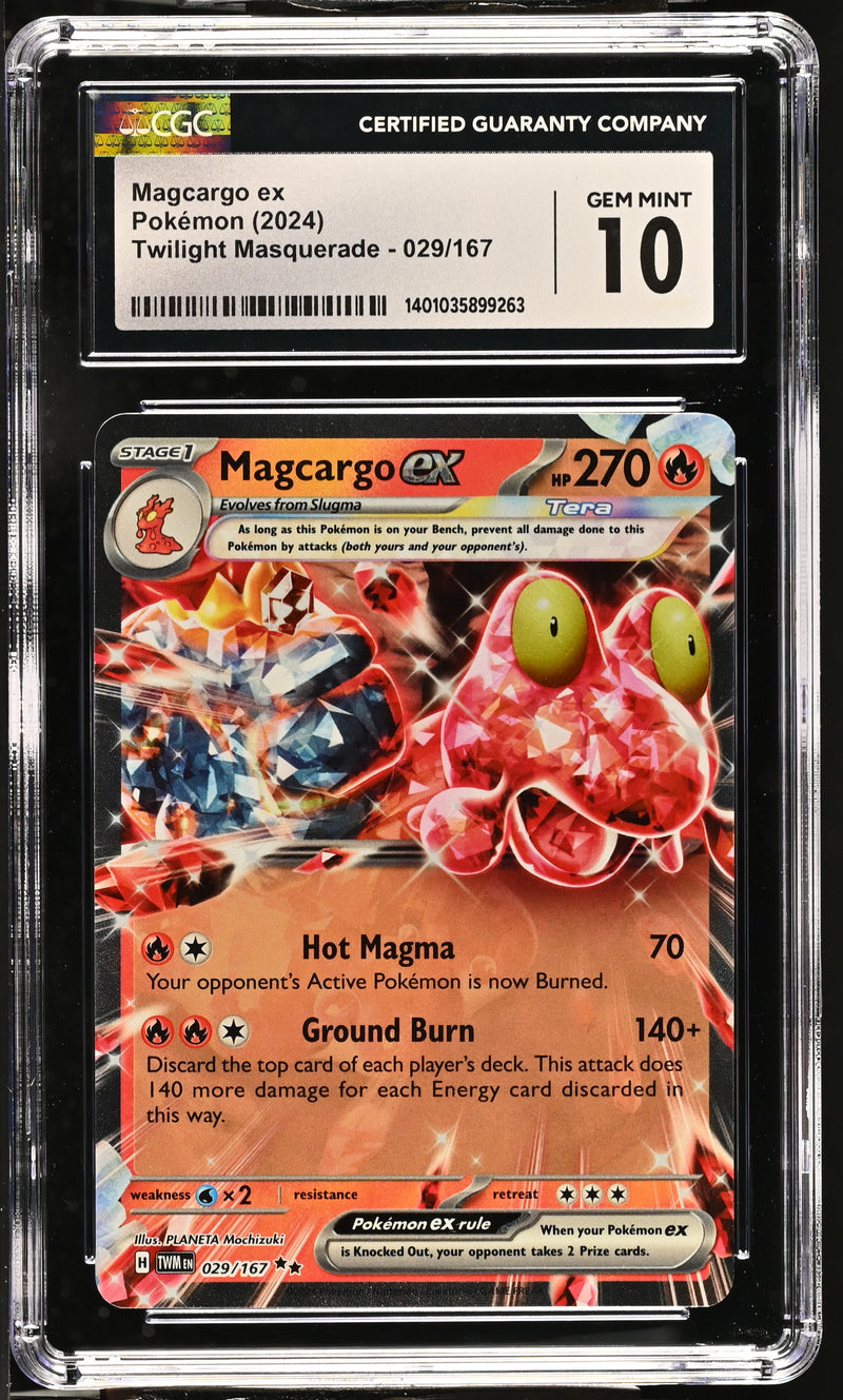 CGC GEM MINT 10 Magcargo ex (029/167) [Twilight Masquerade] - 1401035899263