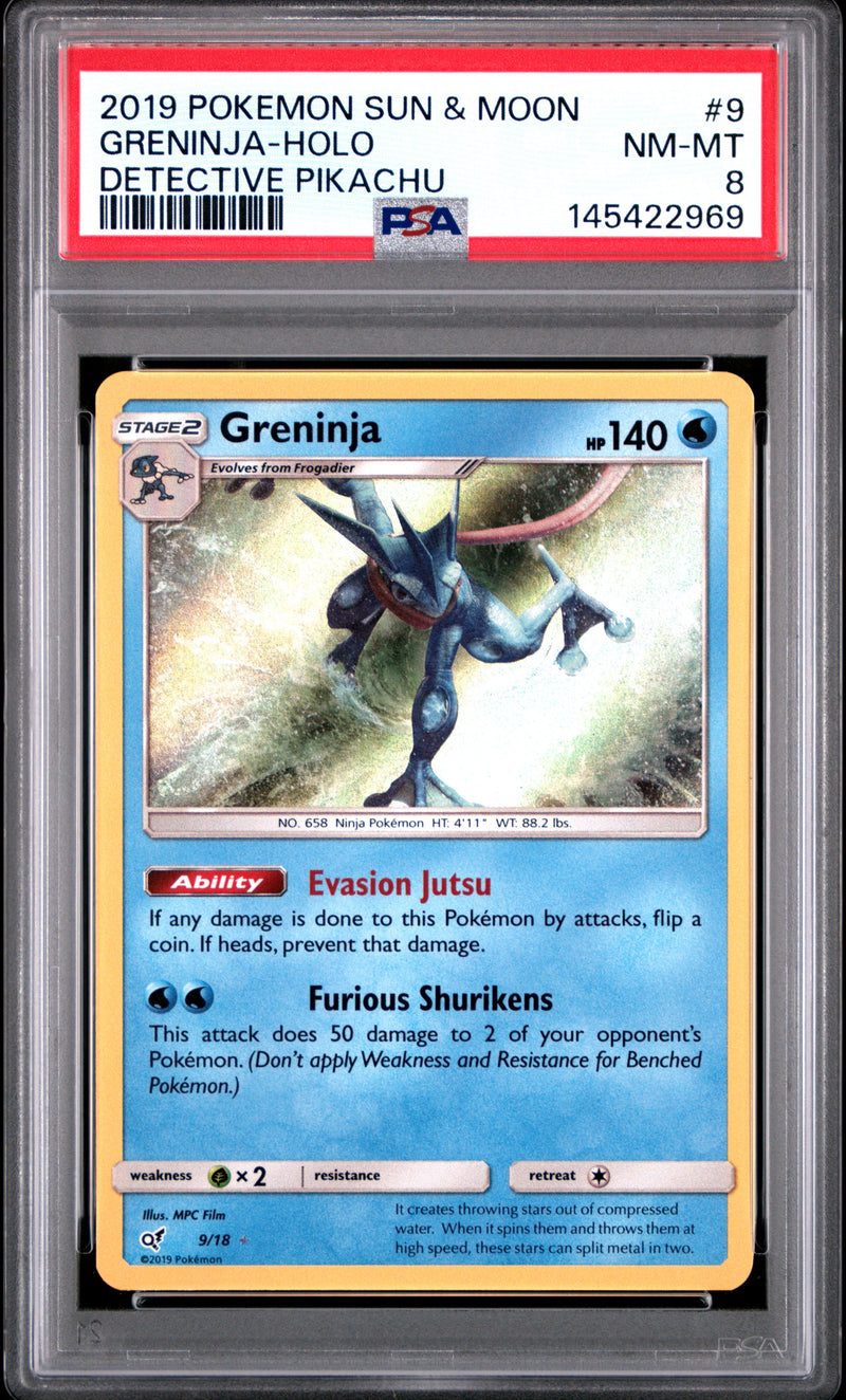 PSA NM-MT 8 Greninja-Holo(9/18) [Sun & Moon Detective Pikachu] - 145422969