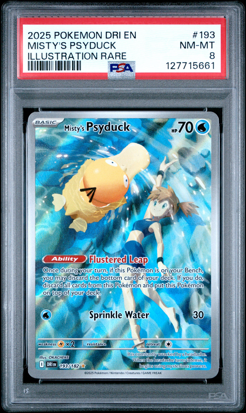 PSA NM-MT 8 Misty'S Psyduck (193) [Dri En-Destined Rivals] - 127715661