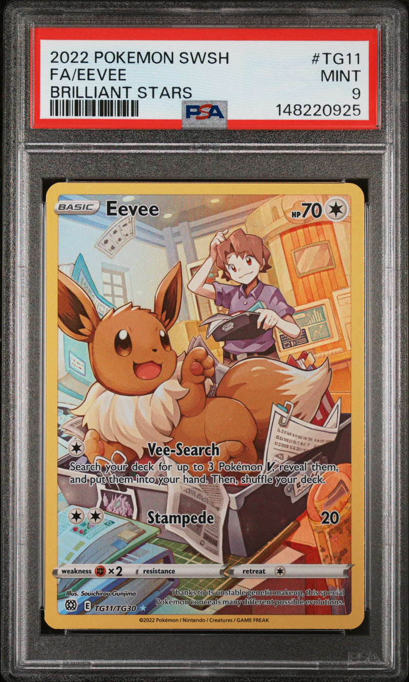 PSA MINT 9 Eevee (TG11/TG30) [Sword & Shield Brilliant Stars] - 148220925