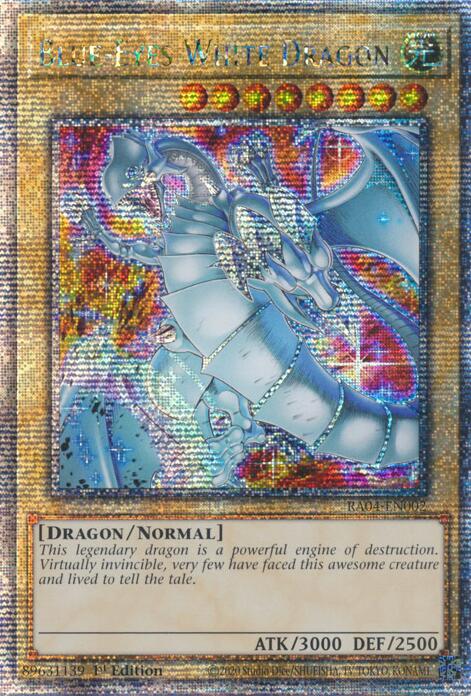 Blue-Eyes White Dragon (New Art) [RA04-EN002] Quarter Century Secret R