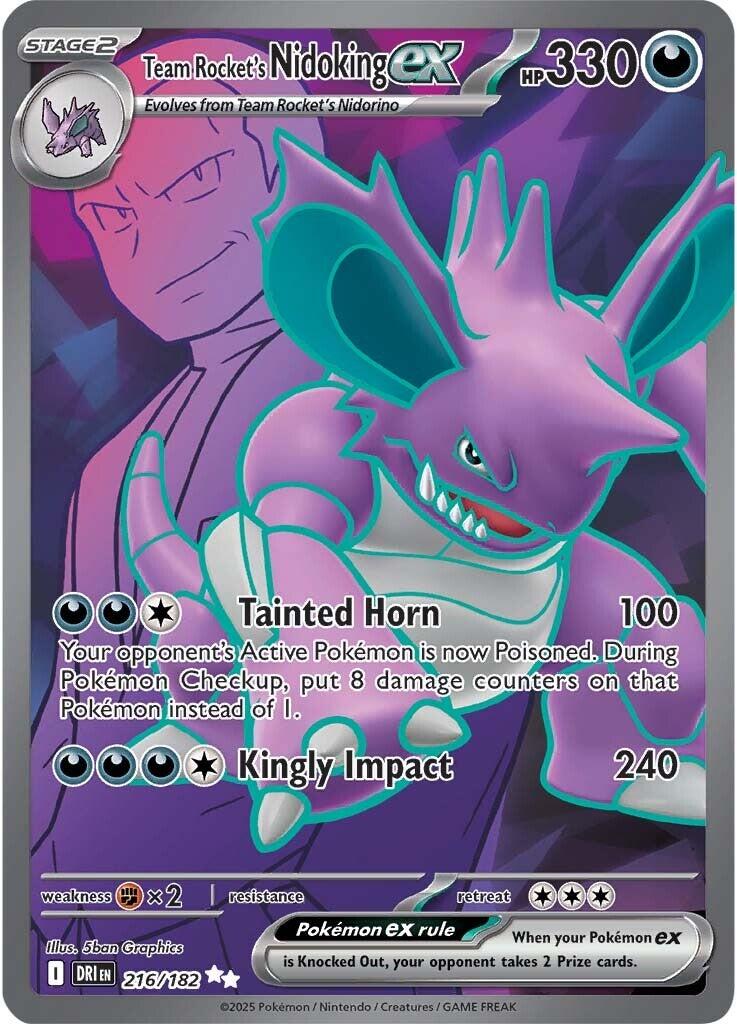 Team Rocket's Nidoking ex (216/182) [Scarlet & Violet: Destined Rivals]