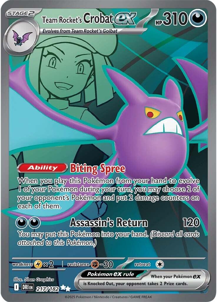 crobat pokemon card Darkness Ablaze Ultra Rare Holo V #104 Card Number / Rarity Team Rocket's Crobat EX Hyper