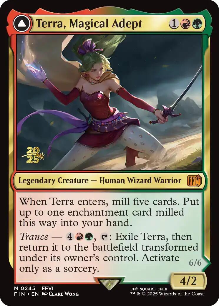 mtg prerelease promo cards Terra, Magical Adept // Esper Terra [FINAL FANTASY Prerelease Promo]