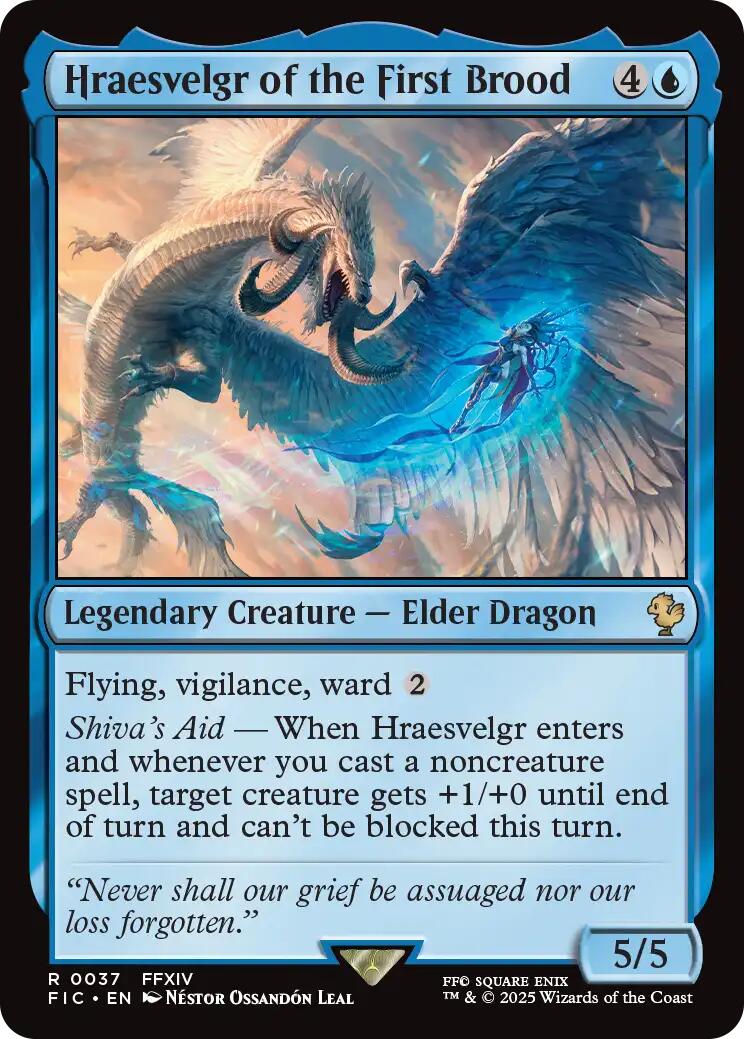 Hraesvelgr of the First Brood (Surge Foil) [FINAL FANTASY Commander]