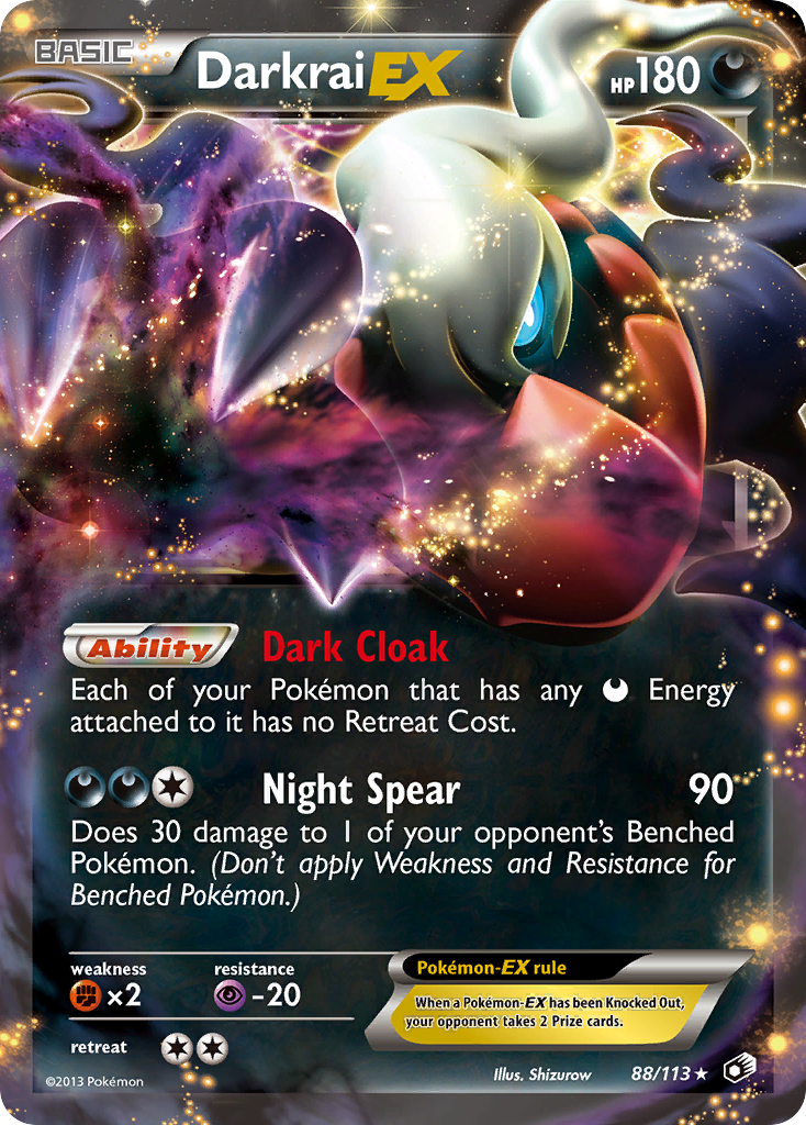 legendary treasures pokemon cards Darkrai EX (88/113) [Black & White: Legendary Treasures]