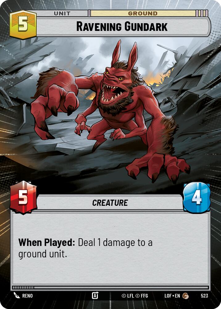 Ravening Gundark (523) (Hyperspace) (523) [Legends of the Force]
