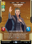 Leia Organa - Extraordinary (1082) (Prestige Foil) (1082) [Legends of the Force]