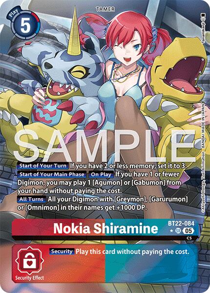 nokia digimon card Nokia Shiramine [BT22-084] (Alternate Art) [Cyber Eden]