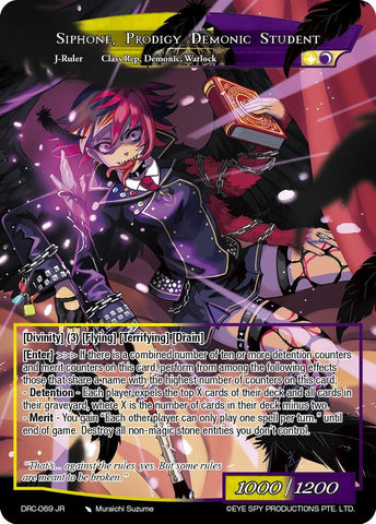 Raven's Order Class B's Representative, Siphone // Siphone, Prodigy Demonic Student (DRC-069 JR) [Descent into the Raven's Catacombs]