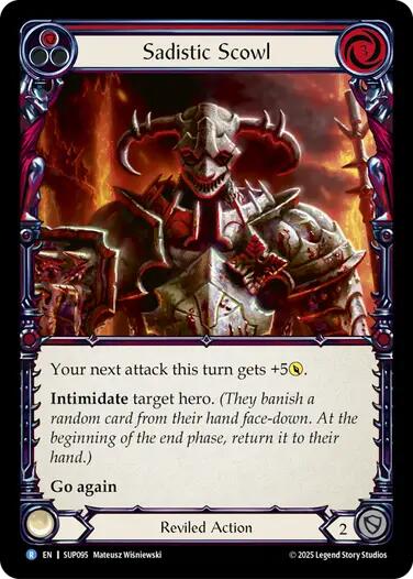 Sadistic Scowl [SUP095] (Super Slam)  Rainbow Foil