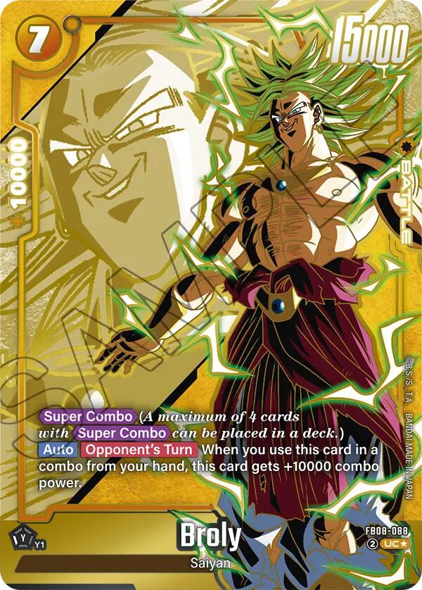 dragon ball super card game broly // SS Broly, Demon's Second Coming When this card attacks Broly (FB08-088) (Alternate Art) [Saiyan's