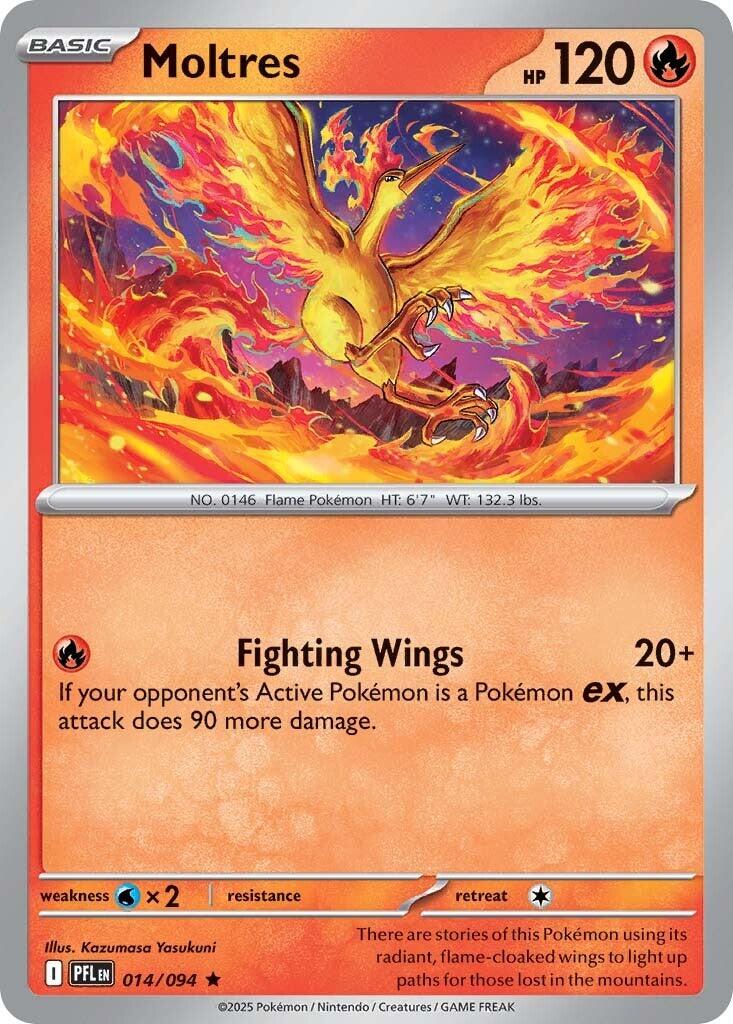 mega moltres pokemon card - Team Rocket's ex - 031/182 - Destined Rivals - Double Rare Evolves from null Type Moltres (014/094) [Mega Evolution: Phantasmal