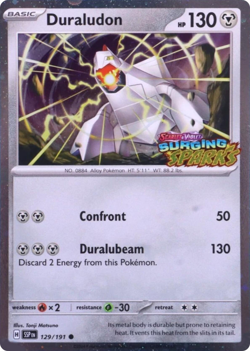 Duraludon (129/191) (Surging Sparks Stamp) [Scarlet & Violet: Surging