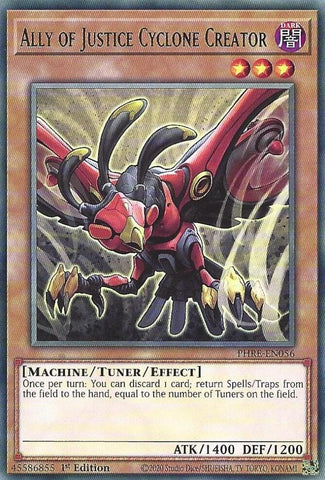 Ally of Justice Cyclone Creator [PHRE-EN056] Rare