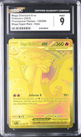 CGC 9 Mega Charizard X ex (130/094) [Phantasmal Flames] - 6145508016