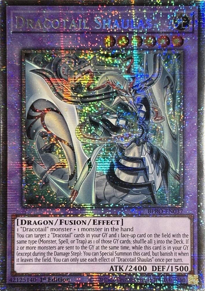 starlight rare yugioh cards YuGiOh Trading Card Game Doom of Dimensions Starlight Rare Dracotail Phryxul DOOD-EN023