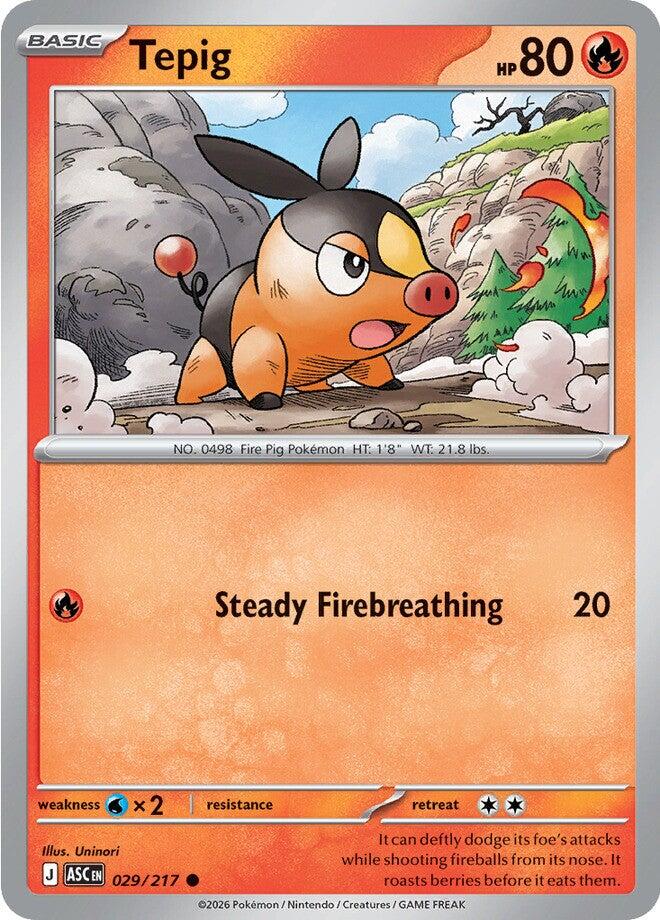how much is a tepig pokemon card worth (BW02) - Holofoil Black and White Promos Colorless Artist Tepig (029/217) [Mega Evolution: Ascended