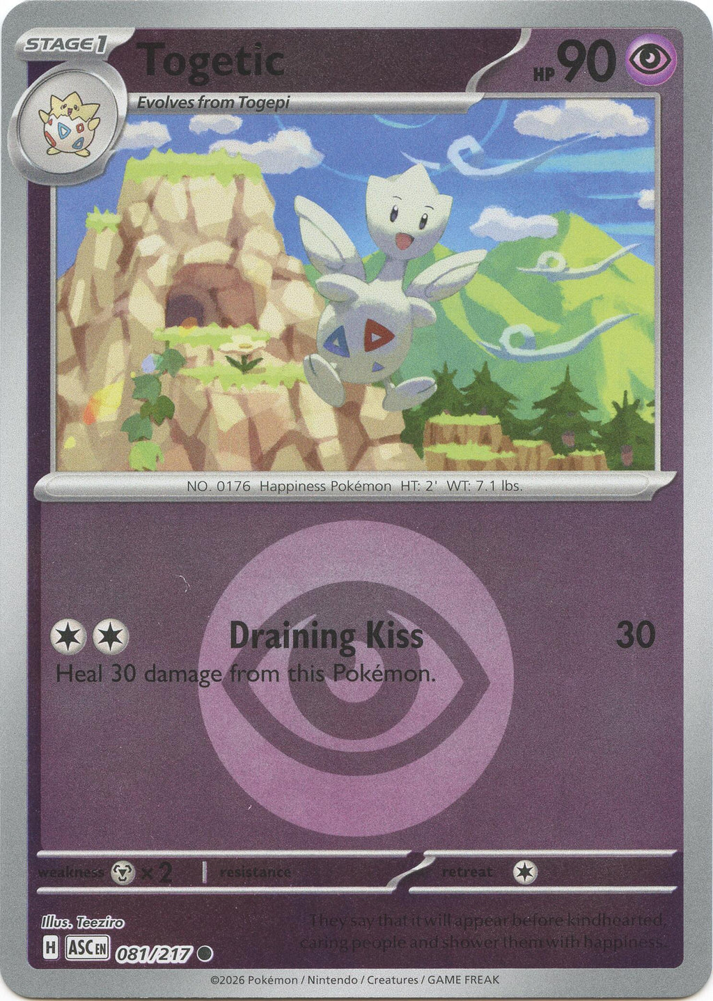 pokemon card togetic Togetic (081/217) (Energy Symbol Pattern) [Mega Evolution: Ascended He