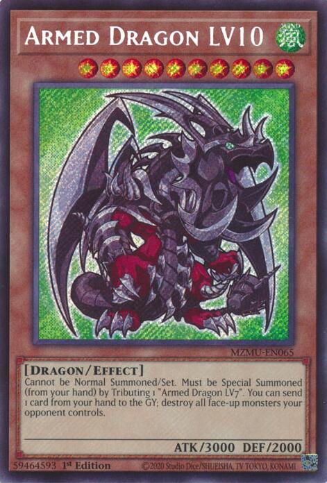 rare pokemon cards that don't look rare Armed Dragon LV10 [MZMU-EN065] Secret Rare