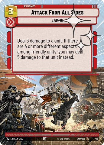 Attack From All Sides (709) (Hyperspace Foil) (709) [A Lawless Time]