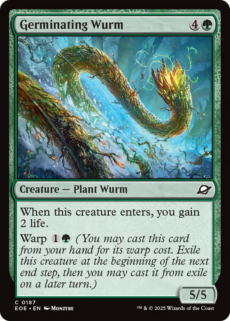 warp cards mtg Germinating Wurm [Edge of Eternities]