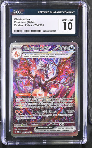 CGC GEM MINT 10 Charizard ex (234/091) [Paldean Fates] - 1401032802037
