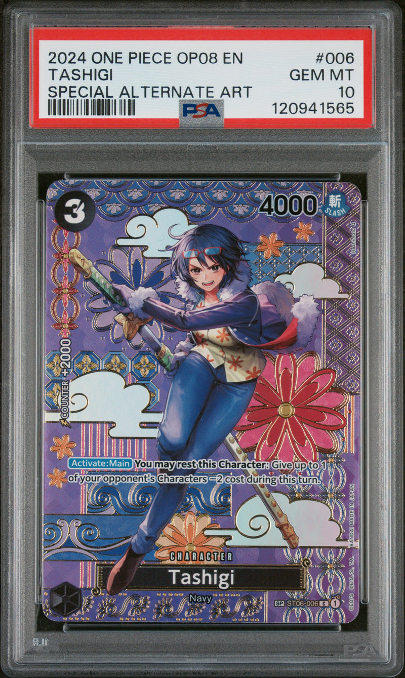 PSA GEM MT 10 Tashigi [Op08-Two Legends] - 120941565