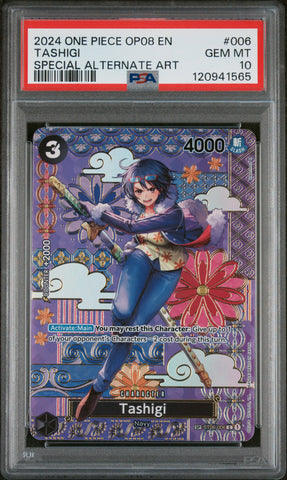PSA GEM MT 10 Tashigi [Op08-Two Legends] - 120941565