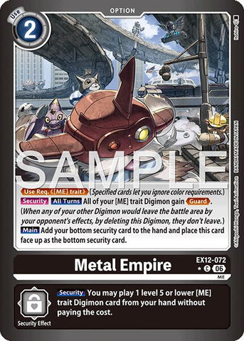 Metal Empire [EX12-072] (Limited Foil) [Digital World Shambala]